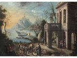 an image of a painting of a group of people on a path