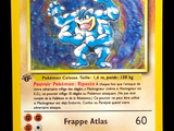 the pokemon card has a picture of a blue and white pokemon character on it
