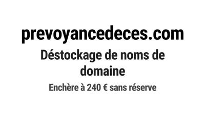 Nom de domaine prevoyancedeces.
