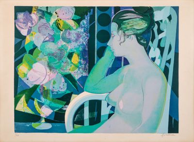 une image d'un tableau représentant une femme assise sur une chaise