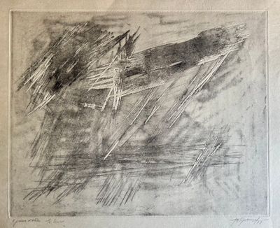 dessin représentant un dessin en noir et blanc d'un bateau sur un plan d'eau