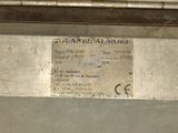 a label on the side of a machine that is on display