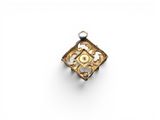 an 18k gold and diamond pendant