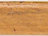 an image of a close up of a piece of wood with writing on it