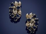 pair of sapphire and diamond earrings