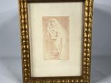 l'image d'un tableau représentant une femme, dans un cadre doré