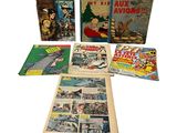 une image représentant une collection de bandes dessinées sur fond blanc