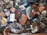 a box full of rocks and other items in it