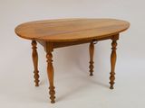 a small table with a wooden top on a white background