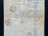 a piece of paper that has a stamp on it
