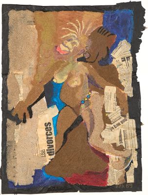 une image représentant un tableau où l'on voit une femme tenant une guitare