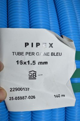 tube Pipex par jeu, bleu, 15 x 1,5 mm