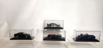MINICHAMPS : Lot de 4 miniatures en boîte, manque surboîte, …