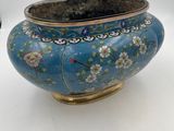 pair of chinese cloise enamel vases with floral decoration