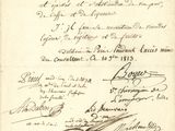 un gros plan d'un document comportant des notes manuscrites