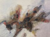 a painting of a man riding a horse in the snow