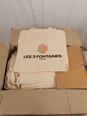 Lot de sacs - LES 3 FONTAINES - Tote bags 100% coton - Certi…