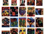 de nombreuses photos différentes d'un tableau sur fond blanc