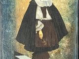 une image représentant un tableau où l'on voit une femme portant un chapeau noir et une cape