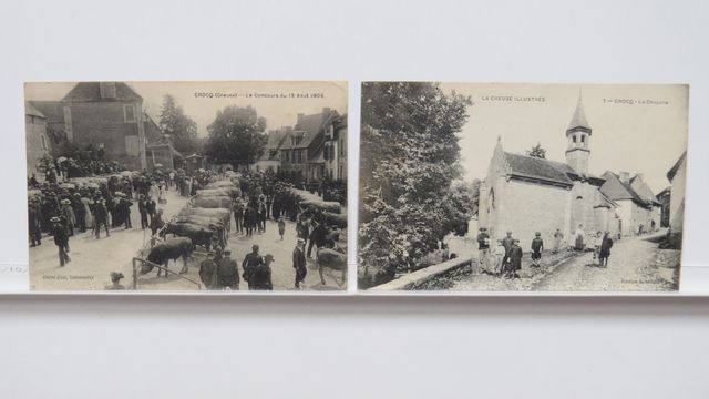 Crocq Lot de 2cpa : Le Concours du 13 août 1905 + La Chapelle. TB...
