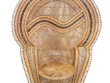 an image of a wicker chair on a white background