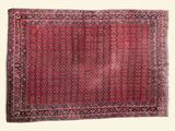 un tapis rouge avec un motif