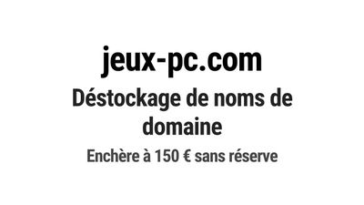 Nom de domaine jeux-pc.com. Catégorie: Jeux et divertissemen…