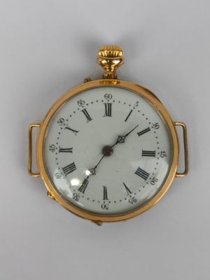 MONTRE DE COL transformée en montre bracelet en or rose 750 millièmes, - Photo 1