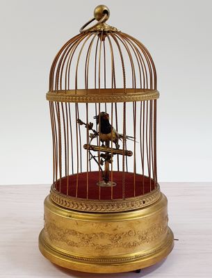 Dans le goût de BONTEMS, XXème siècle : Cage à oiseau chanteur automat - Photo 1