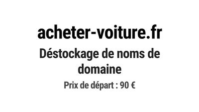 Nom de domaine acheter-voiture.