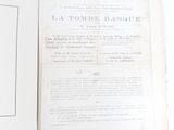 an open book with a drawing of a man in a tuxedo