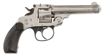 a close up of a revolver on a white background with a white background