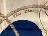 an image of a blue and white bag with a rope
