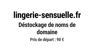 Nom de domaine lingerie-sensuelle.
