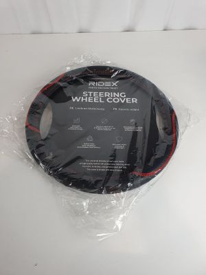 a close up of a black and red cable wrapped in plastic