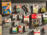 many different items on the wall in the store