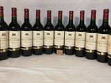 a group of bottles of wine sitting on top of a table