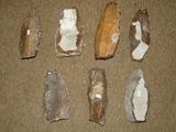 seven different types of rocks on the floor