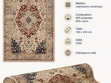 un gros plan d'un tapis sur fond blanc, accompagné d'instructions