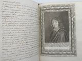 an open book with a picture of a man in a mantler