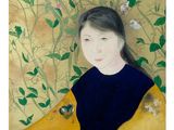 an image of a painting of a woman with a yellow shawl