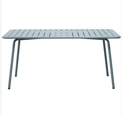 Table de jardin - BACA en métal bleu gris, dimensions: 160x9…
