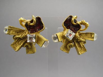 Clips D'oreilles Biche De Bere – Fabriqué En France, Argenté, Vintage, Excellent état