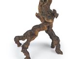 bronze sculpture of a man holding a dog on a white background