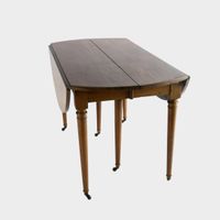 Table guéridon en bois à volets abattables, sur piètement à … (photo 2)