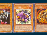 three cards of different types of cards are shown on a blue background