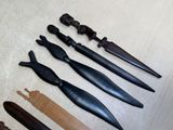 five different types of knifes on the table