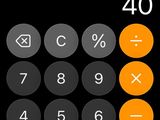 an image of a calculator on the screen of a cell phone