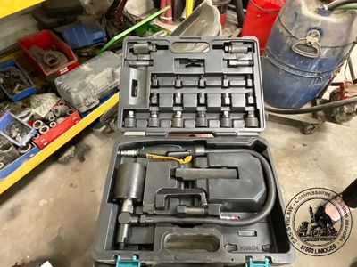 a tool kit that is sitting on a table