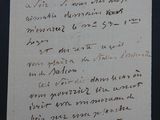 une vieille lettre écrite à la main sur un morceau de papier avec une écriture dessus